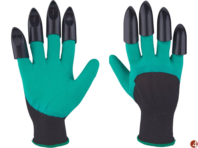 Rukavice zahradní polyesterové s latexem a drápy na pravé ruce, velikost 9", PES s latexem Rukavice zahradní polyesterové s latexem a drápy na pravé ruce, velikost 9", PES s latexem