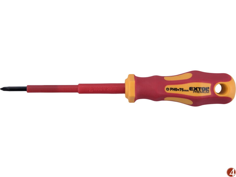 šroubovák elektrikářský, PH0x75mm, VDE, CrV šroubovák elektrikářský, PH0x75mm, VDE, CrV
