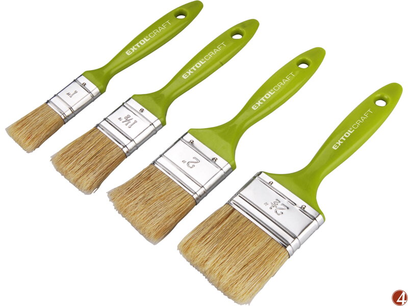 štětce ploché, sada 4ks, 25-38-50-63mm štětce ploché, sada 4ks, 25-38-50-63mm