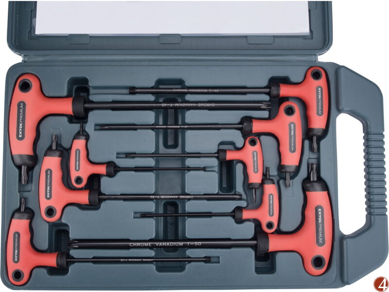 T-klíče TORX, sada 9ks, T10-50 T-klíče TORX, sada 9ks, T10-50