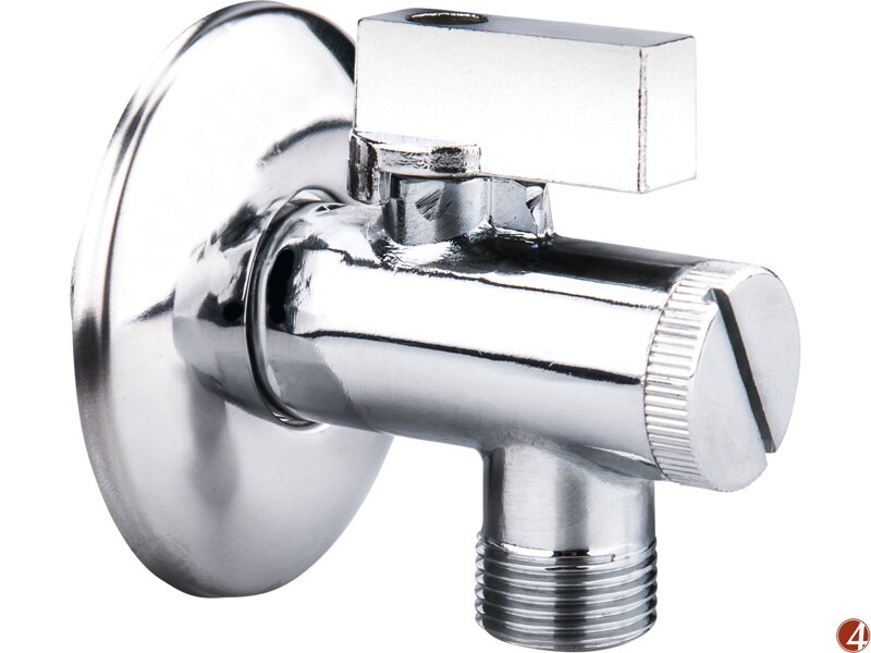 Ventil rohový s filtrem a kovovou pákou, 1/2"-3/8"