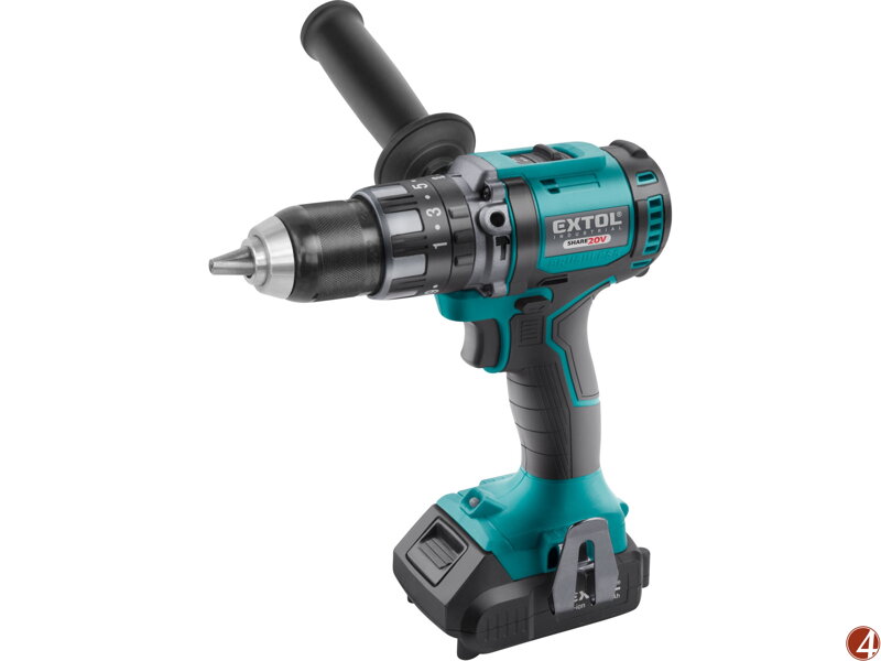 Vrtací šroubovák aku s příklepem SHARE20V, BRUSHLESS, 20V Li-ion, 2000mAh