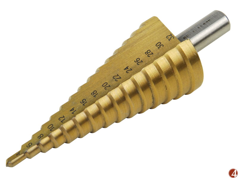Vrták stupňovitý, O 4-32mm Vrták stupňovitý, O 4-32mm
