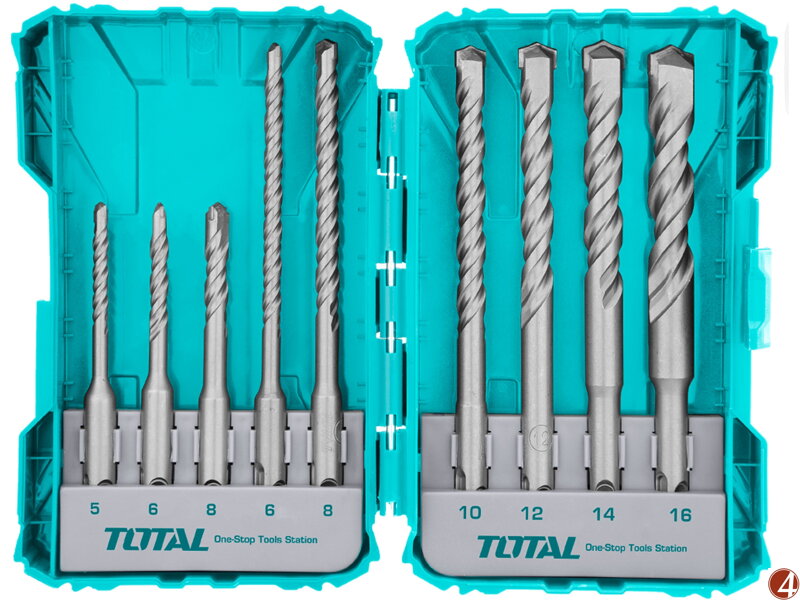 Vrtáky, sada 9ks, SDS Plus, industrial Vrtáky, sada 9ks, SDS Plus, industrial
