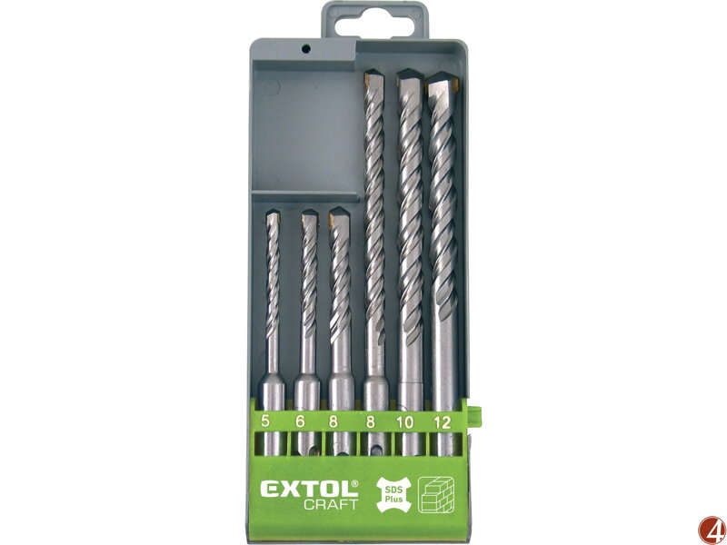 Vrtáky SDS PLUS příklepové do betonu, sada 6ks, O 5-12mm, SK Vrtáky SDS PLUS příklepové do betonu, sada 6ks, O 5-12mm, SK