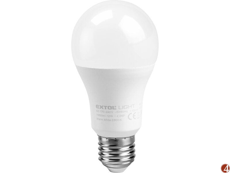 žárovka LED klasická, 12W, 1055lm, E27, teplá bílá