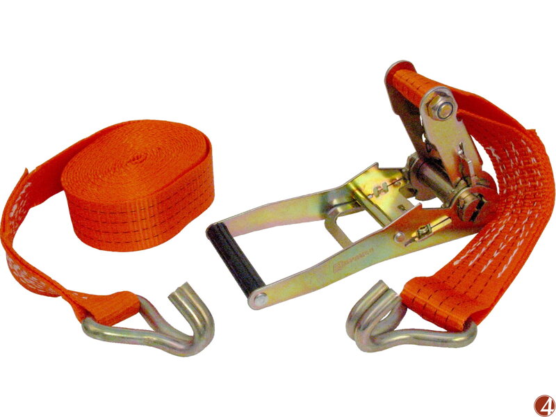 ZRUŠENO! Nahrazeno výrobkem 8861155, pás upínací ráčnový s háky, 10m x 50mm, max. 1200kg, PES