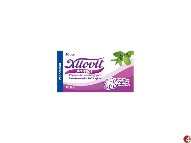 žvýkačky Xilovit protect PEPPERMINT 10,8g, 1blistr=10 žvýkaček